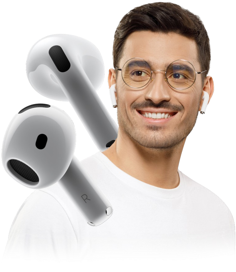 Person with Earbuds